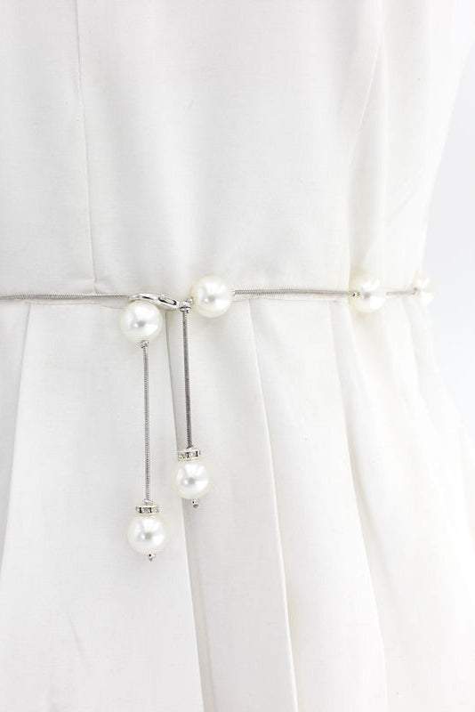 Bijou decoration pearl chain belt, 2 colors included