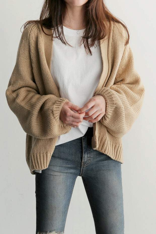 Volume raglan cardigan in 3 colors