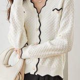 Chanel-style V-neck cardigan