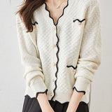 Chanel-style V-neck cardigan