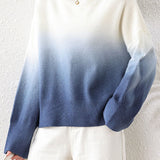 Blue Ombre Gradient Sweater