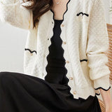 Chanel-style V-neck cardigan