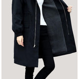 Loose fleece-lined hooded cotton-padded coat.