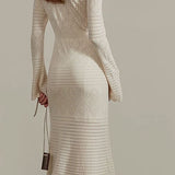 Elegant and simple knitted dress