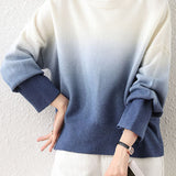 Blue Ombre Gradient Sweater