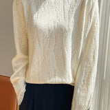 French lace-trimmed knitted undershirt