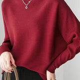 Sabrina Neck Drop Shoulder Knit Top - 11 Colors Available