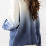 Blue Ombre Gradient Sweater