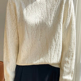 French lace-trimmed knitted undershirt