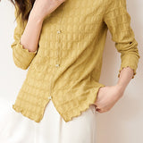 Textured French elegant long sleeves