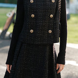 Chanel-Style Waistcoat and High-Waisted Skirt Set