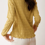 Textured French elegant long sleeves