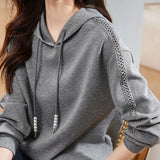 Minimalist Versatile Pearl Casual Sweatshirt