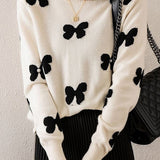 Wool Jacquard Butterfly Sweater