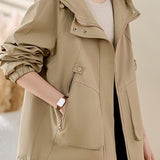 Short padded trench coat