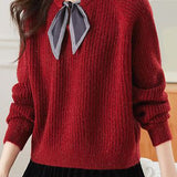 Gentle Temperament Knitted Base Layer Top