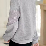 Fashionable Sequin Patchwork Sweatshirt