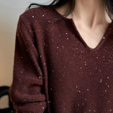 Fashion Sparkly Knit Top