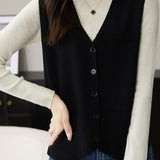 Sleeveless cardigan waistcoat