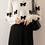 Wool Jacquard Butterfly Sweater