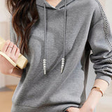 Minimalist Versatile Pearl Casual Sweatshirt