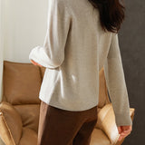 High Neck Button Decor Knit Top - 8 Colors Available