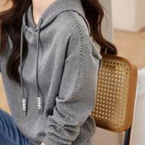 Minimalist Versatile Pearl Casual Sweatshirt