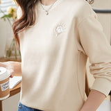 Minimalist Waffle Knit Crew Neck Sweatshirt