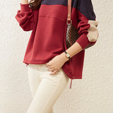 Colorblock Spacer Knit Sweatshirt