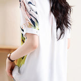 Asymmetrical Art Print Short Sleeve Shirt