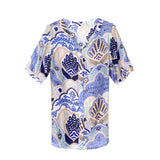 Skipper Collar Printed Short Sleeve Tunic