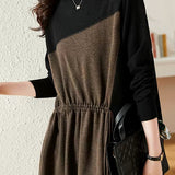 Round Neck Bi-Color Irregular Knit - 2 Colors Available