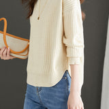 Solid Color Versatile Knit Base Layer Top