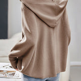 Hooded Dolman Sleeve Drop Shoulder Cardigan - 2 Colors Available