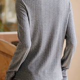 Bottle Neck Front Tear Drop Knit