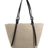 Large-capacity knitted wool tote bag for