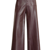 Loose-fitting and Drapey Commuter Leather Pants