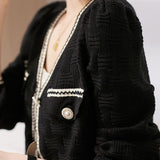 V-Neck Flap Decor Knit Cardigan - 2 Colors Available