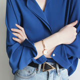 Skipper Collar Asymmetrical Long Sleeve Shirt