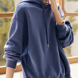 Casual Hooded Striped Contrast Hoodie