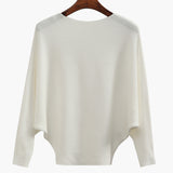 Sabrina Neck Drop Shoulder Knit Top - 11 Colors Available