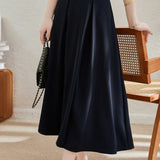 A-Line Basic Long Flare Skirt - 2 Colors Available