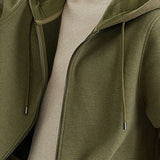 Fleece Lined Casual Zip-Up Hoodie