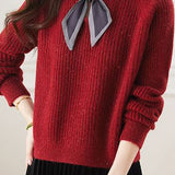 Gentle Temperament Knitted Base Layer Top