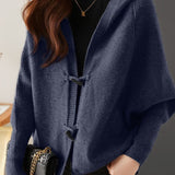 Versatile Knitted Hooded Cardigan Coat