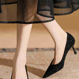 Chanel - style Open - Toe French High - Heels