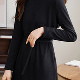 Round Neck Midi Knit Dress