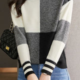 Bottle Neck Drop Shoulder Bi-Color Knit - 3 Colors Available