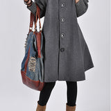 High Neck Raglan Sleeve Melton Coat - 2 Colors Available