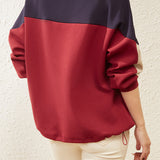 Colorblock Spacer Knit Sweatshirt